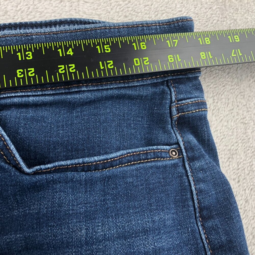 Lee Women Flex Motion Bootcut Jeans Size 18 Long Blue Denim Regular Fit Mid Rise - Picture 5 of 14